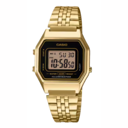 Casio Vintage LA680WGA-1 Gold Stainless Steel Band Men Watch / Women Watch